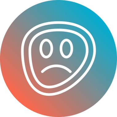 Üzgün ifade simgesi, vektör çizim