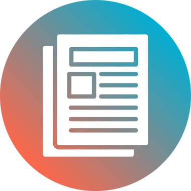 gazete vektör simgesi modern basit vektör illüstrasyonu