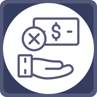 Dolar. Web simgesi basit illüstrasyon