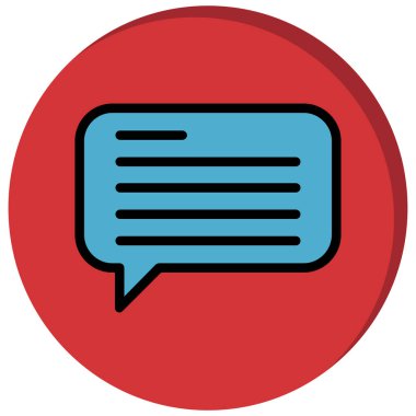 konuşma balonu simgesi, vektör illüstrasyonu