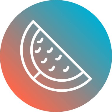 Karpuz simgesinin vektör illüstrasyonu