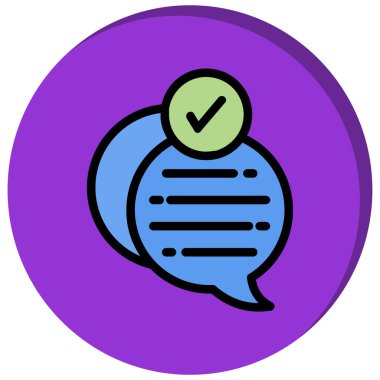 Sohbet balonu Web simgesi vektör illüstrasyonu