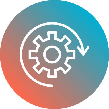 dişli simgesinin vektör illüstrasyonu