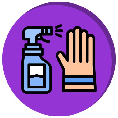 El dezenfektanı ikonu. el dezenfektanı vektör simgesi rengi düz izole