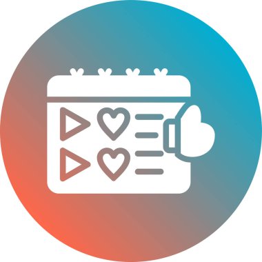 aşk vektör simgesi modern illüstrasyon