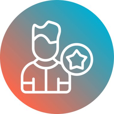 Bir yıldız simgesinin vektör illüstrasyonu