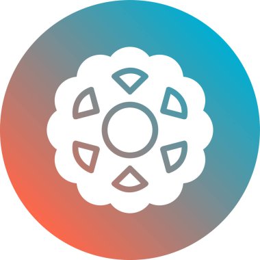 Çiçek. Web simgesi basit illüstrasyon