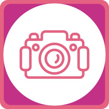 Kamera. Web simgesi basit illüstrasyon