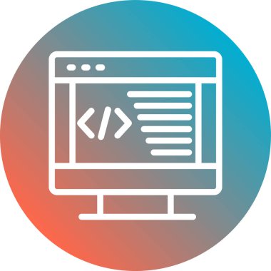 Web geliştirme simgesi vektör illüstrasyonu