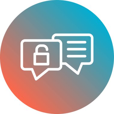 Sohbet simgesi vektör illüstrasyonu