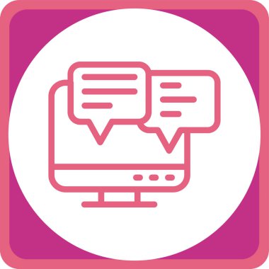 Konuş. Web simgesi basit illüstrasyon