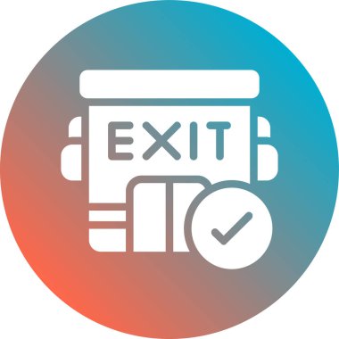 çıkış vektörü simgesi modern basit illüstrasyon