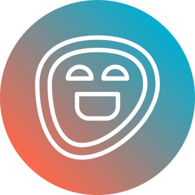 Bir maske simgesinin vektör illüstrasyonu