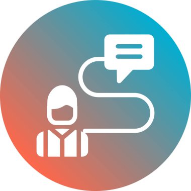 Mikrofonlu bir adamın vektör çizimi