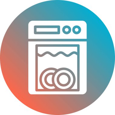 Çamaşır simgesinin vektör illüstrasyonu