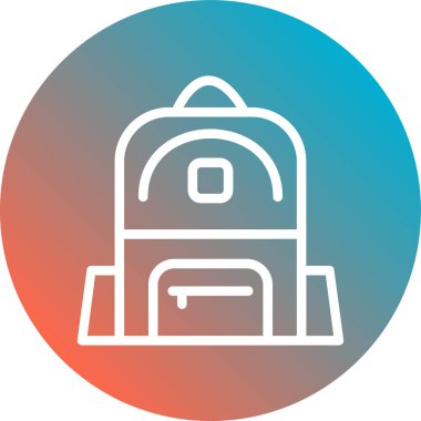 sırt çantası simgesi vektör illüstrasyonu