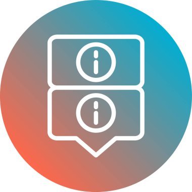 bilgi düz simgesi, vektör illüstrasyonu