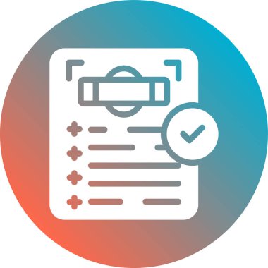 Kontrol listesi simgesi vektör illüstrasyonu