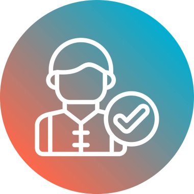 Yuvarlak ikonlu kadın