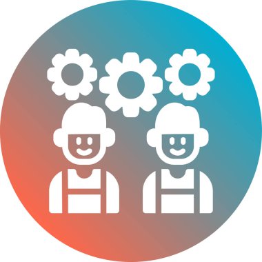 Mühendis. Web simgesi basit illüstrasyon