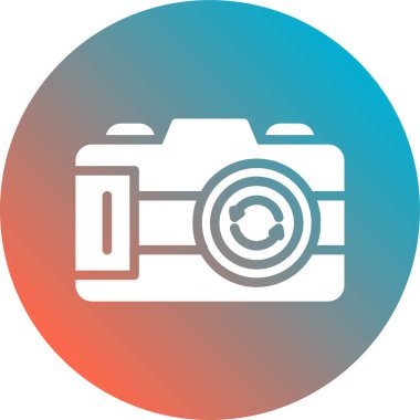 kamera düz vektör simgesi