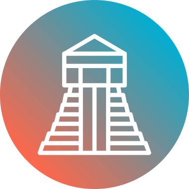 Bir bina simgesinin vektör illüstrasyonu