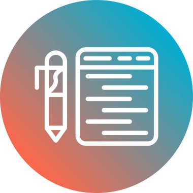 Vektör simgesini düzenle Modern basit illüstrasyon