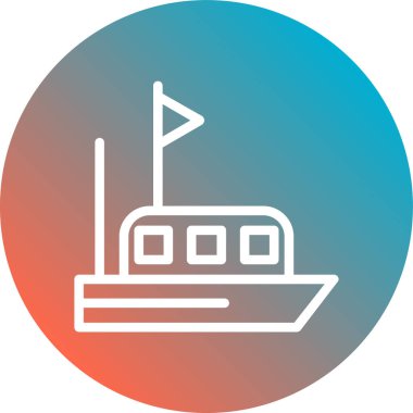 ship icon, vector illustration simple design