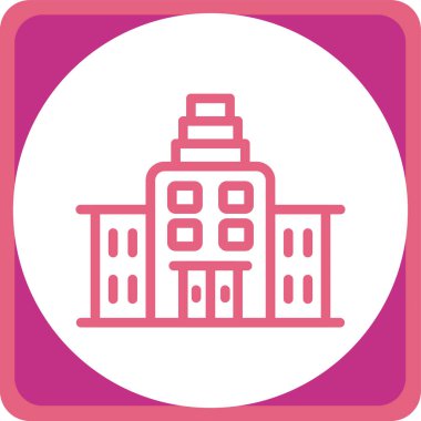 Üniversite binası. Web simgesi