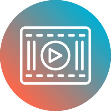 video simgesi, vektör illüstrasyonu