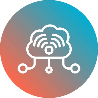 bulut hesaplama simgesi, vektör illüstrasyonu