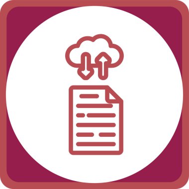 Bulut. Web simgesi basit illüstrasyon