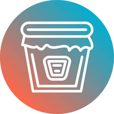 Çöp kutusu simgesi, basit vektör illüstrasyonu