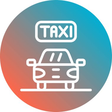 Moda tarzında izole edilmiş bir taksi simgesi