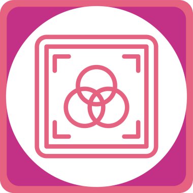 Bir çiçek simgesinin vektör illüstrasyonu