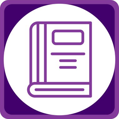 Kitap. Web simgesi basit illüstrasyon