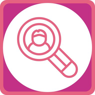 Seo modern simgesinin vektör çizimi, büyütme cam simgesi