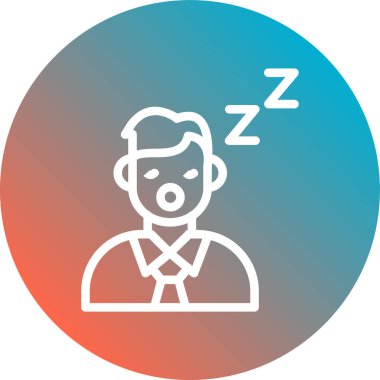 Uyuyan simge vektör illüstrasyonu