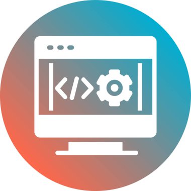 Web geliştirme düz vektör simgesi