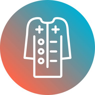 Benzersiz kıyafet vektör çizgisi simgesi