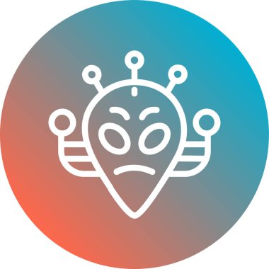 Uzaylı simgesi vektör illüstrasyonu