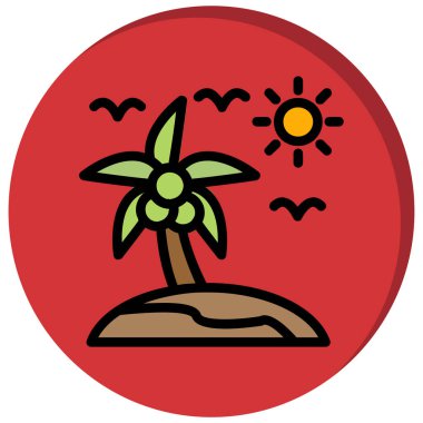 yaz ikonu vektör illüstrasyonu