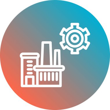 Fabrika simgesi vektör illüstrasyonu