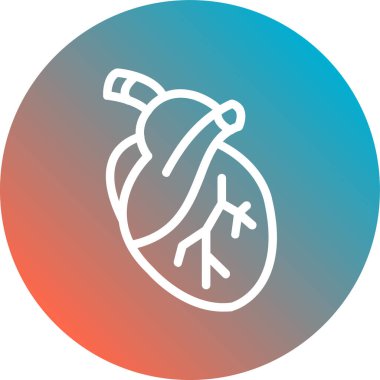 Kalp düz simgesi. Vektör çizim