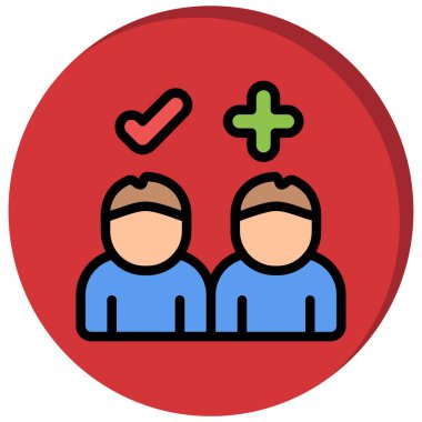 arkadaş simgesi, vektör illüstrasyonu