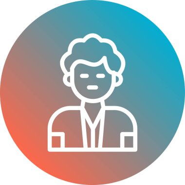 İş adamı. Web simgesi basit illüstrasyon