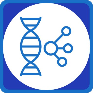 DNA vektör simgesi modern basit vektör illüstrasyonu