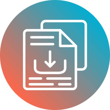 belge düz vektör simgesi