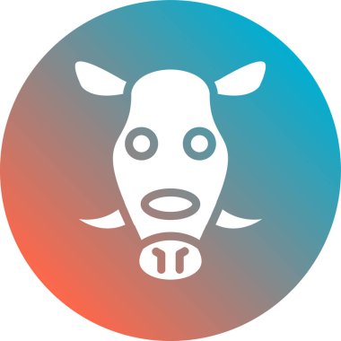 inek simgesi vektör illüstrasyonu