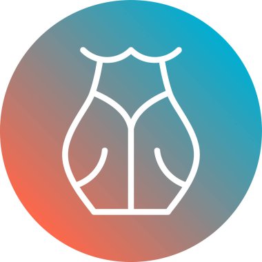 güzel kadın vektör çizgisi simgesi